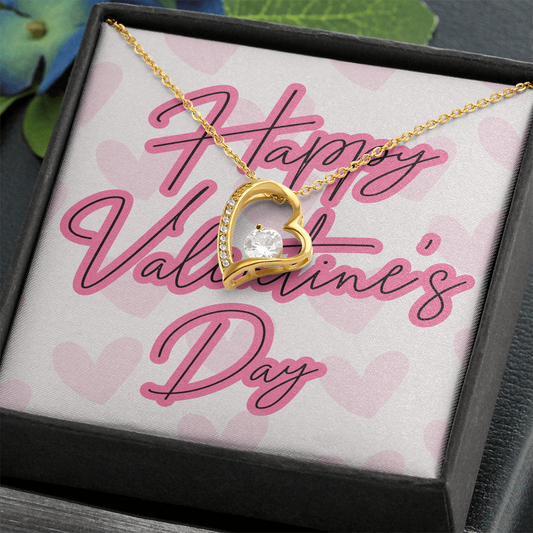 Happy Valentine's Day Forever Love Necklace